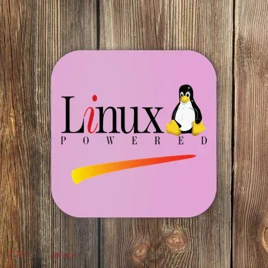 Linux Os Powered By Linux Tux Penguin Coaster