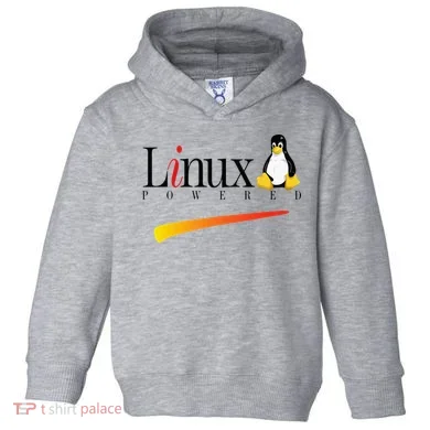 Linux Os Powered By Linux Tux Penguin Toddler Hoodie