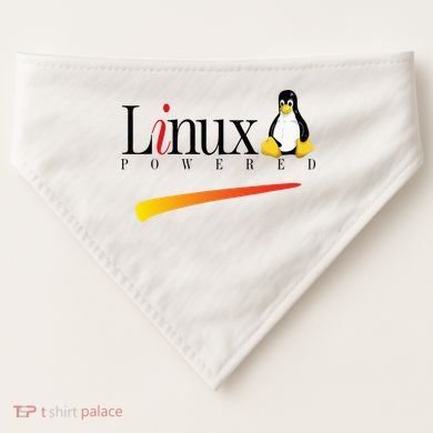 Linux Os Powered By Linux Tux Penguin USA-Made Doggie Bandana