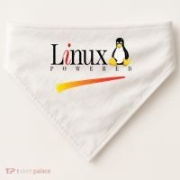 Linux Os Powered By Linux Tux Penguin USA-Made Doggie Bandana thumb 0