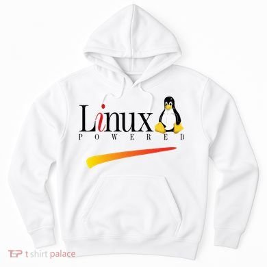 Linux Os Powered By Linux Tux Penguin Hoodie
