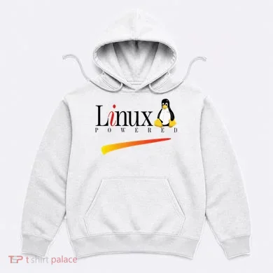 Linux Os Powered By Linux Tux Penguin Hoodie