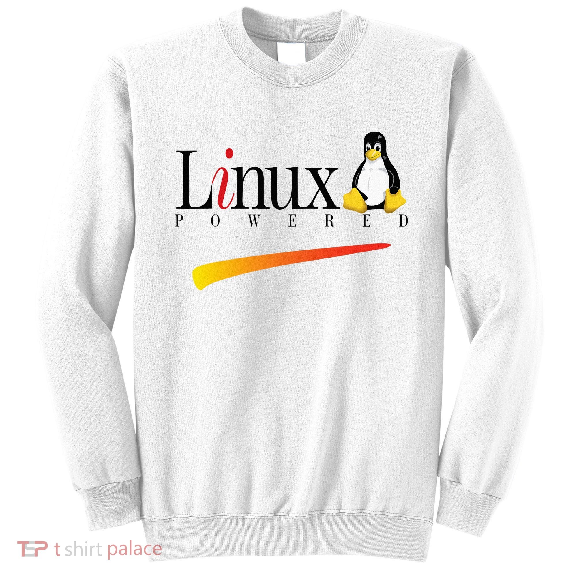 Linux Os Powered By Linux Tux Penguin Sweatshirt
