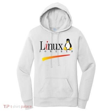 Linux Os Powered By Linux Tux Penguin Women's Hoodie