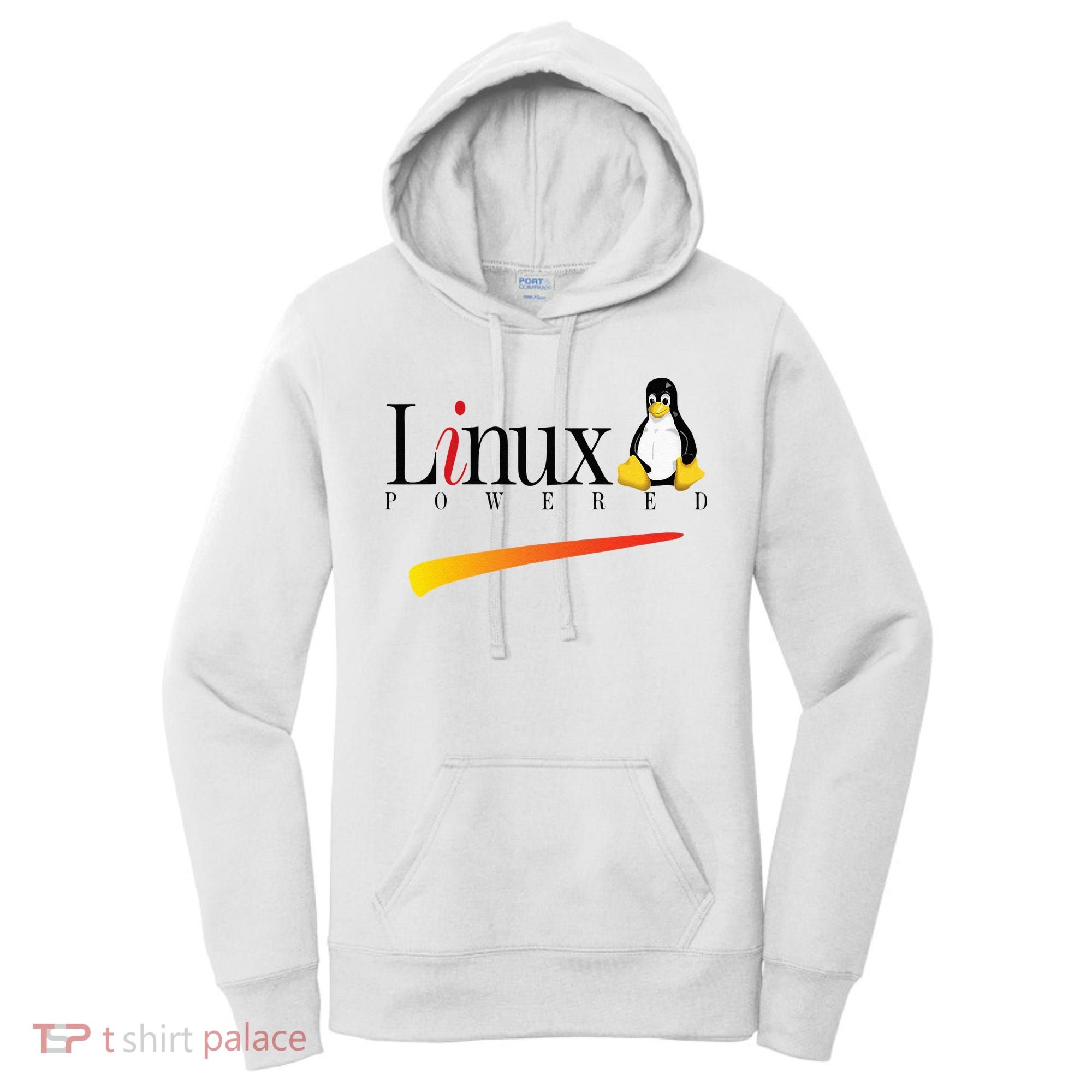 Linux Os Powered By Linux Tux Penguin Women's Hoodie