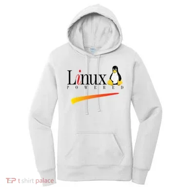 Linux Os Powered By Linux Tux Penguin Women's Hoodie