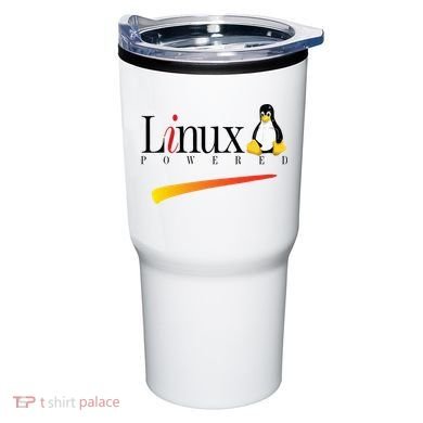 Linux Os Powered By Linux Tux Penguin Tumbler