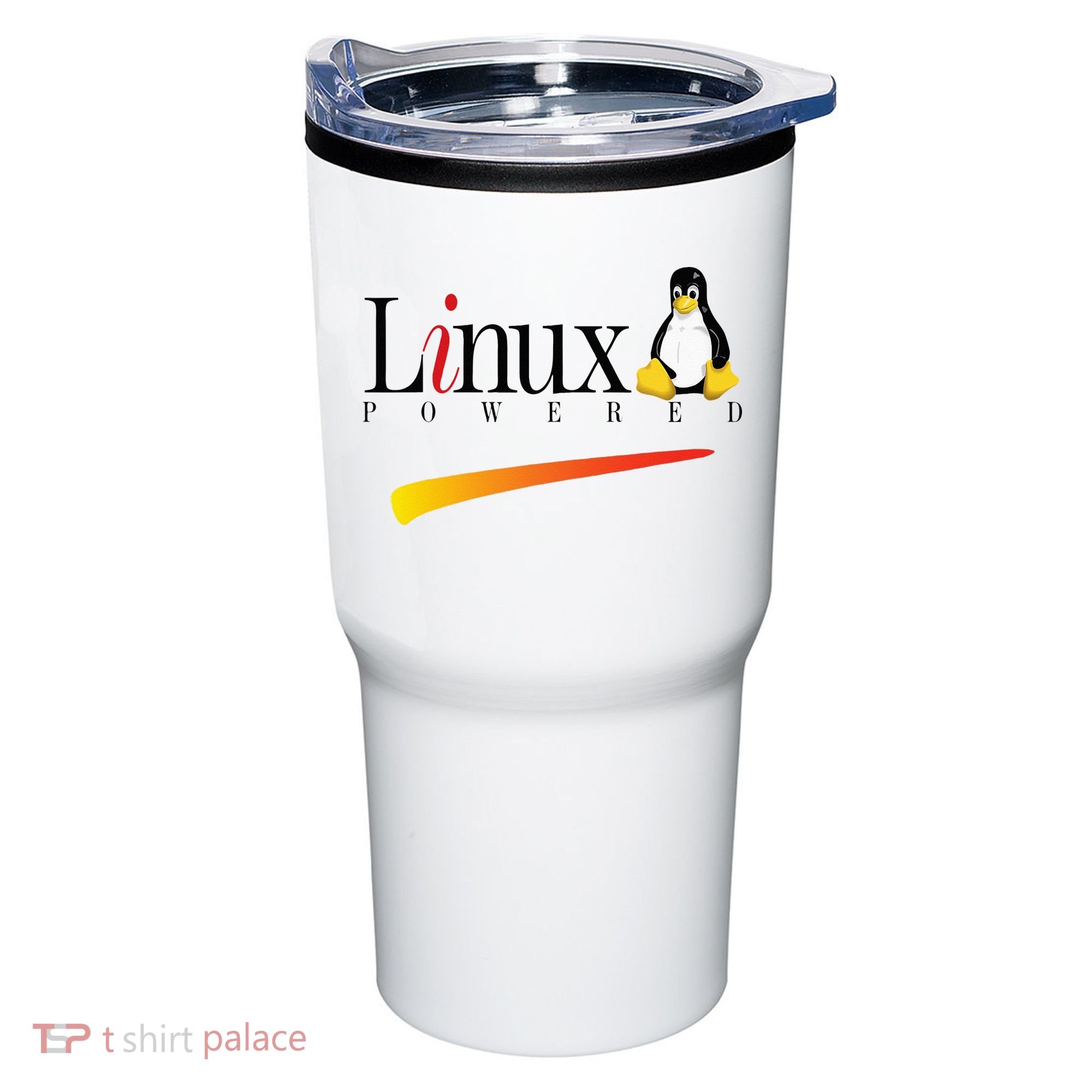 Linux Os Powered By Linux Tux Penguin Tumbler