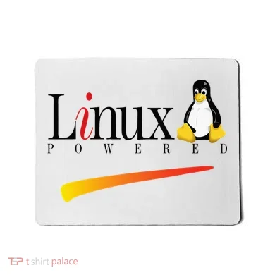 Linux Os Powered By Linux Tux Penguin Mousepad