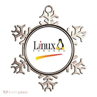Linux Os Powered By Linux Tux Penguin Ornament