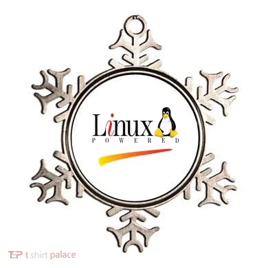 Linux Os Powered By Linux Tux Penguin Ornament