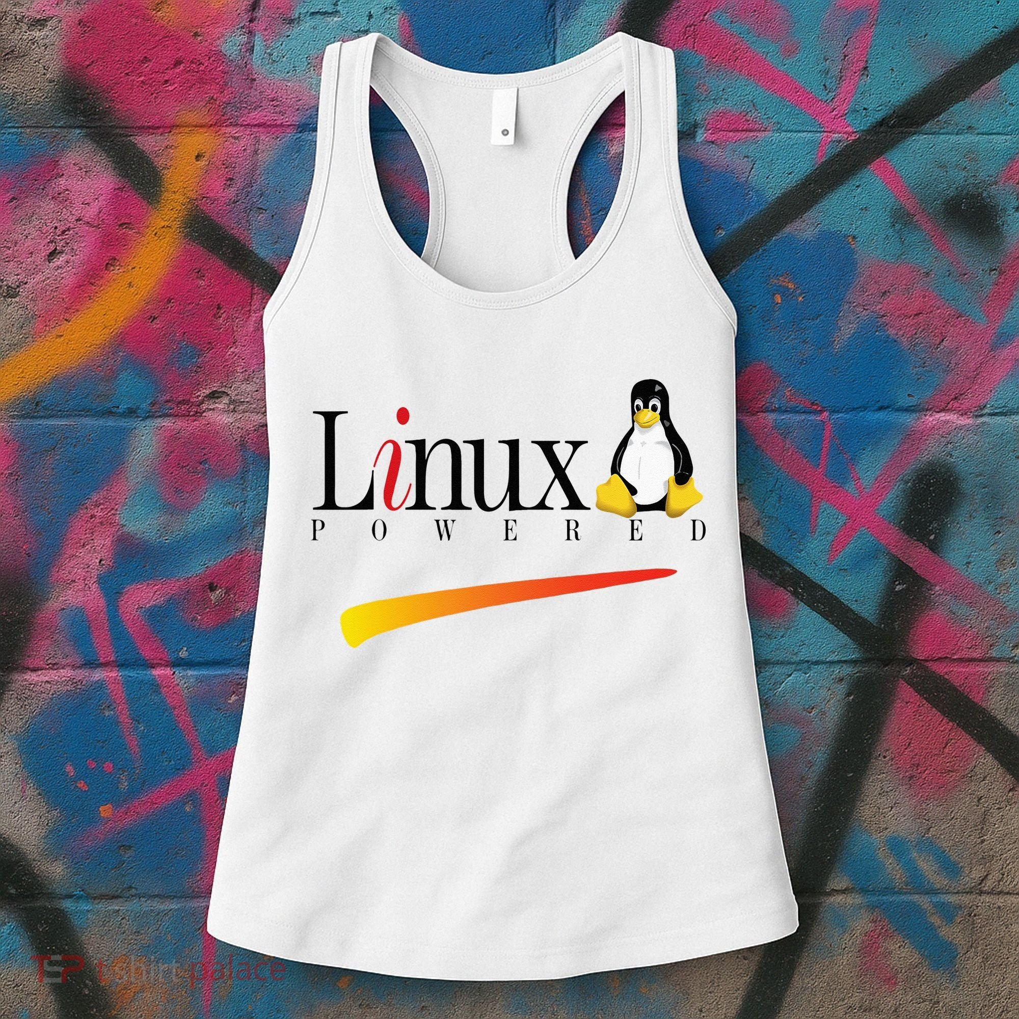 Linux Os Powered By Linux Tux Penguin Women's Tank Top