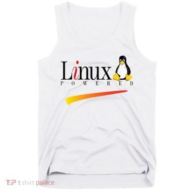 Linux Os Powered By Linux Tux Penguin Tank Top