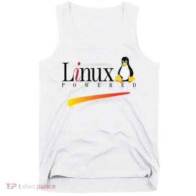 Linux Os Powered By Linux Tux Penguin Tank Top