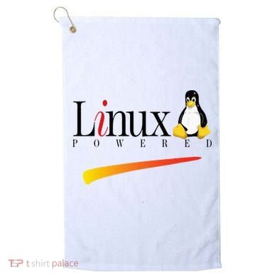 Linux Os Powered By Linux Tux Penguin Golf Towel