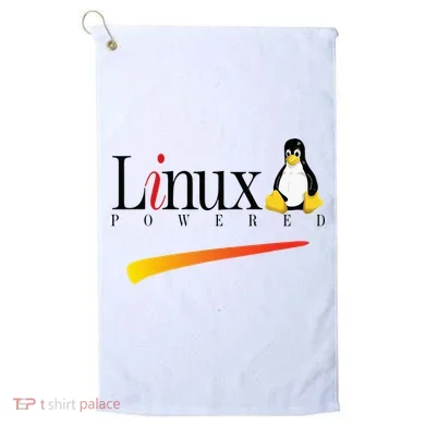 Linux Os Powered By Linux Tux Penguin Golf Towel