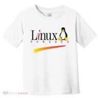 Linux Os Powered By Linux Tux Penguin Toddler T-Shirt thumb 0