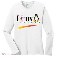 Linux Os Powered By Linux Tux Penguin Women's Long Sleeve Shirt thumb 0