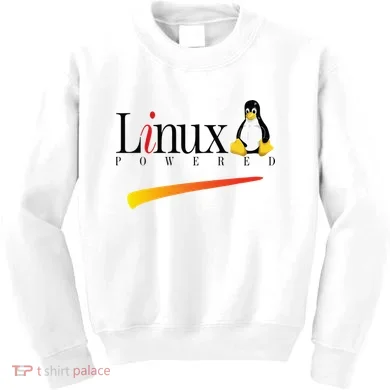 Linux Os Powered By Linux Tux Penguin Kids Sweatshirt