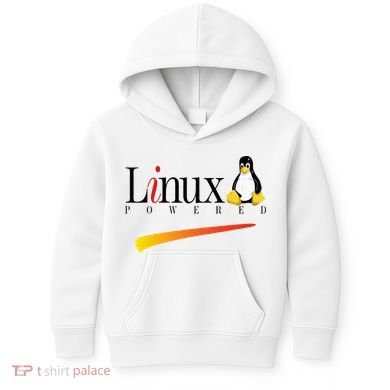 Linux Os Powered By Linux Tux Penguin Kids Hoodie