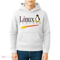 Linux Os Powered By Linux Tux Penguin Kids Hoodie thumb 4