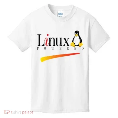 Linux Os Powered By Linux Tux Penguin Kids T-Shirt
