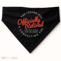 Legend Officially Retired 's Funny Retirement USA-Made Doggie Bandana thumb 0