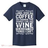 Lord Give Me Coffee And Wine Kids T-Shirt thumb 0