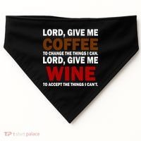 Lord Give Me Coffee Wine USA-Made Doggie Bandana thumb 0