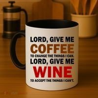 Lord Give Me Coffee Wine Coffee Mug thumb 4
