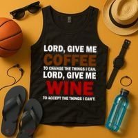 Lord Give Me Coffee Wine Tank Top thumb 4