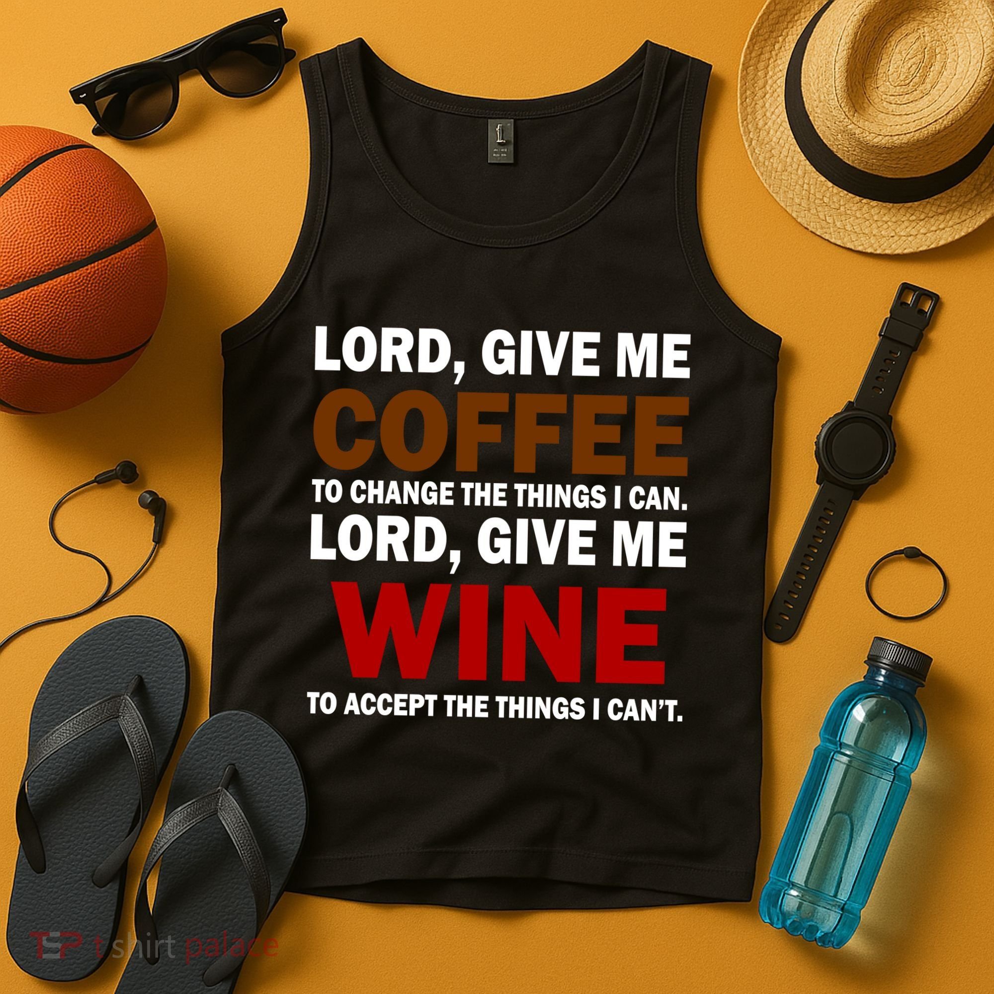 Lord Give Me Coffee Wine Tank Top
