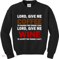Lord Give Me Coffee Wine Kids Sweatshirt thumb 0