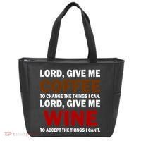 Lord Give Me Coffee Wine Tote Bag thumb 0