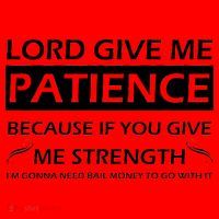 Lord Give Me Patience Santa Hat thumb 1