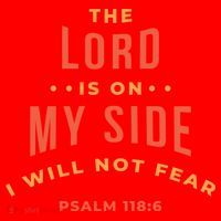 Lord Is On My Side Psalm 118:6 Santa Hat thumb 1
