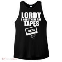 Lordy I Hope There Are Tapes Comey Catchphrase Ladies PosiCharge Tri-Blend Wicking Tank thumb 0