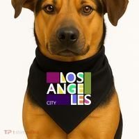 Los Angeles 1980's Logo USA-Made Doggie Bandana thumb 1
