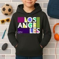 Los Angeles 1980's Logo Kids Hoodie thumb 2