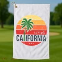 Los Angeles California Golf Towel thumb 1