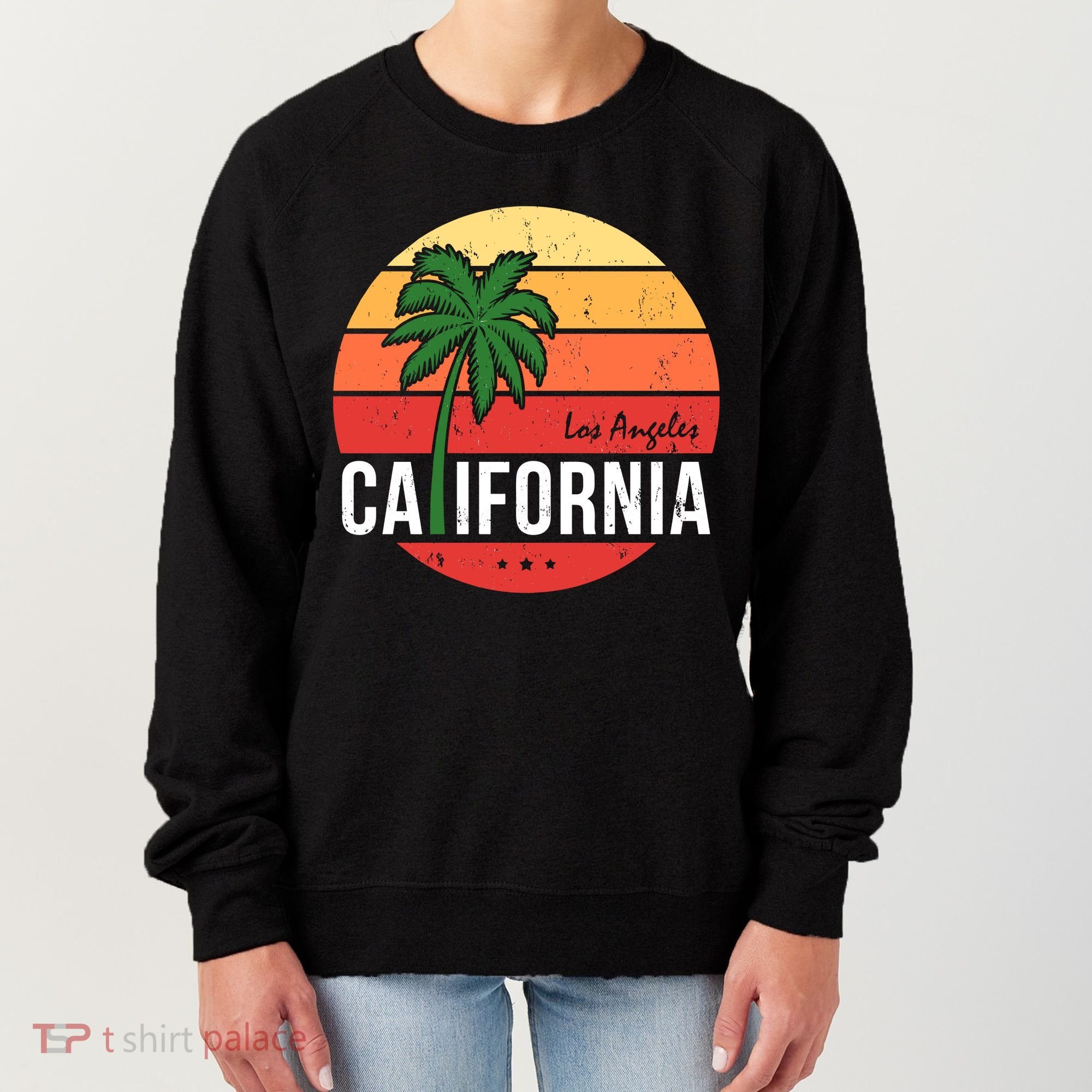 Los Angeles California Retro Circle Women's Sweatshirt