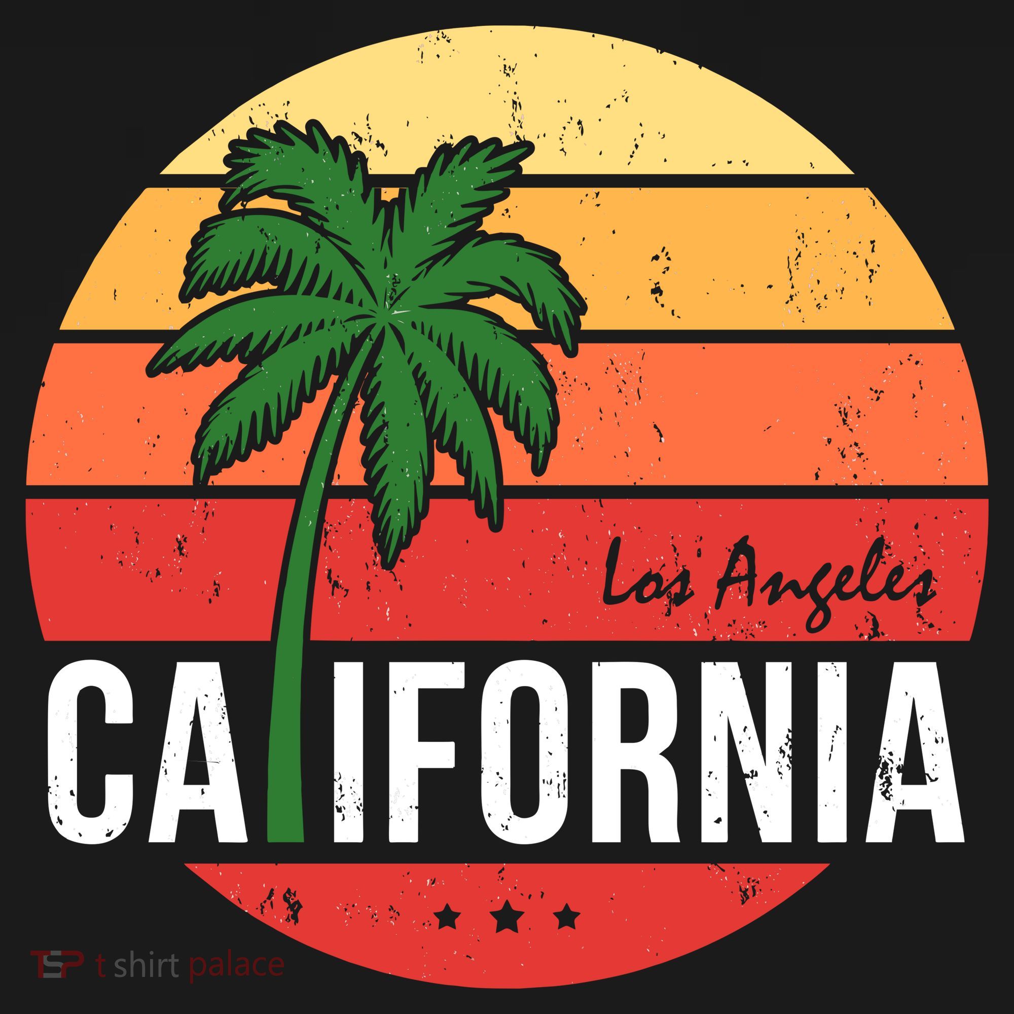 Los Angeles California Retro Circle Backpack