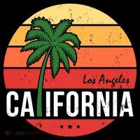Los Angeles California Retro Circle Coaster thumb 2