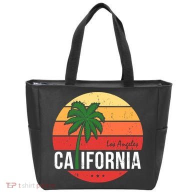 Los Angeles California Retro Circle Tote Bag
