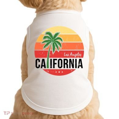 Los Angeles California Retro Circle Doggie Tank