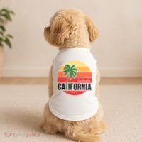 Los Angeles California Retro Circle Doggie Tank thumb 2