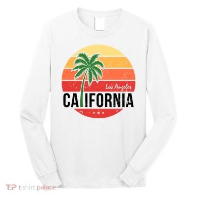 Los Angeles California Retro Circle Long Sleeve Shirt