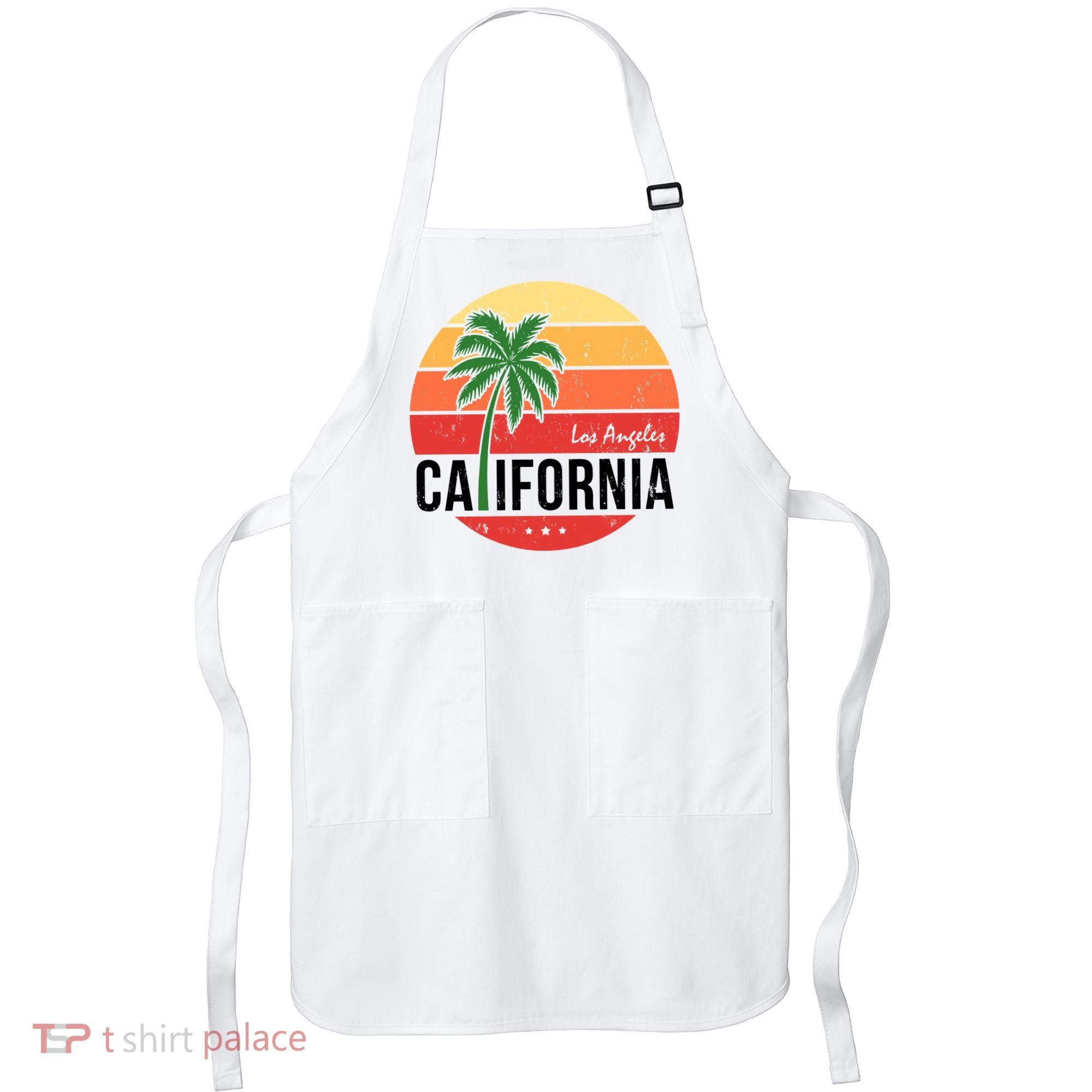 Los Angeles California Retro Circle Apron