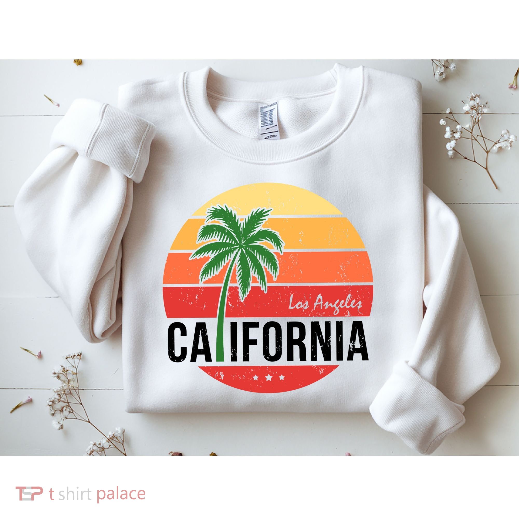 Los Angeles California Retro Circle Sweatshirt