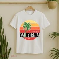 Los Angeles California Retro Circle T-Shirt thumb 2